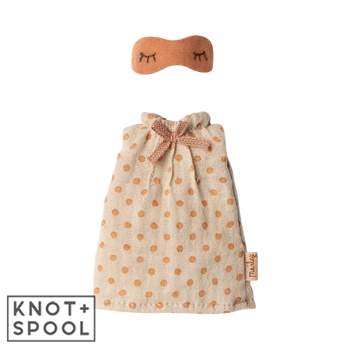 2025 Maileg Mum Mouse Light - Grey Nightgown - Knot and Spool