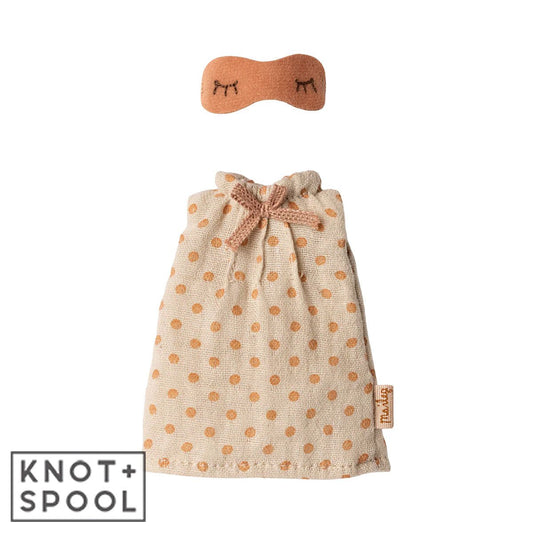 2025 Maileg Mum Mouse Light - Grey Nightgown - Knot and Spool