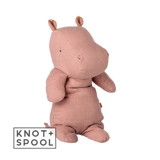 2025 Maileg Safari Friends Medium Rose Hippo - Knot and Spool