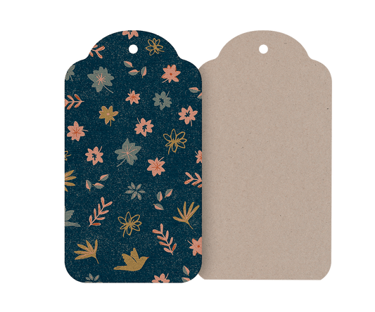 2026 Gift tags, Forest - Blue 12 pcs - Knot and Spool