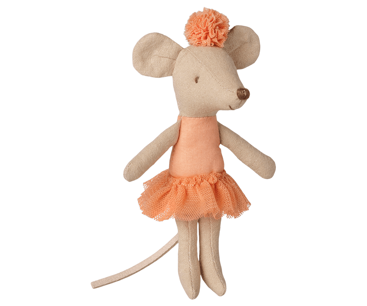 2026 Maileg Apricot Little Sister Ballerina Mouse - Knot and Spool