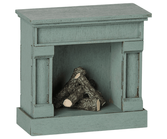 2026 Maileg Blue Mouse Fireplace - Knot and Spool