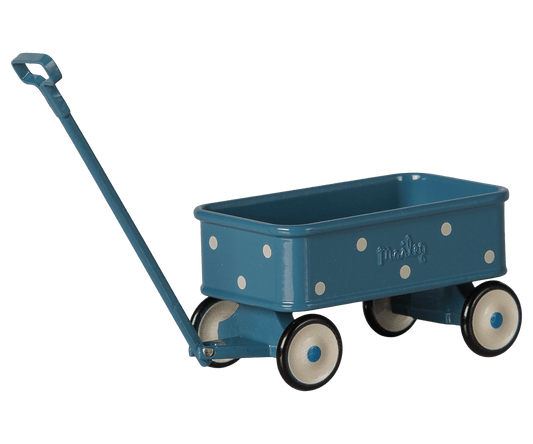 2026 Maileg Blue Mouse Wagon - Knot and Spool