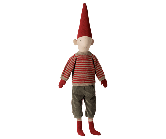 2026 Maileg Boy Pixy with Striped Knitted Sweater | Size 5 - Knot and Spool
