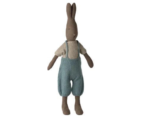 2026 Maileg Brown Rabbit Knitted Shirt And Overalls | Size 3 - Knot and Spool