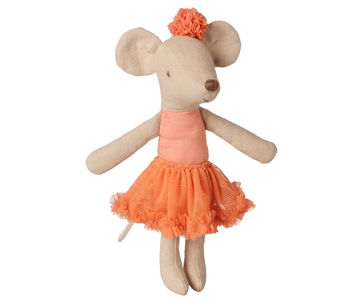 2026 Maileg Dusty Coral Big Sister Ballerina Mouse - Knot and Spool