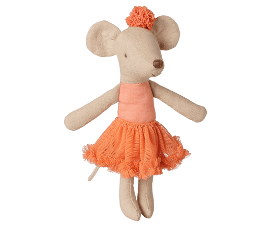 2026 Maileg Dusty Coral Big Sister Ballerina Mouse - Knot and Spool