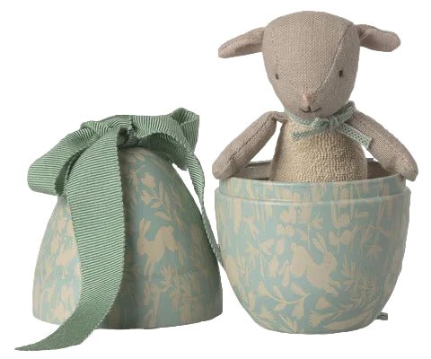 2026 Maileg Easter Egg with Small Dusty - Mint Micro Lamb - Knot and Spool