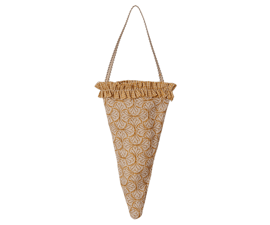 2026 Maileg Fabric Cornet Ornament - Winter Heart - Ocher - Knot and Spool