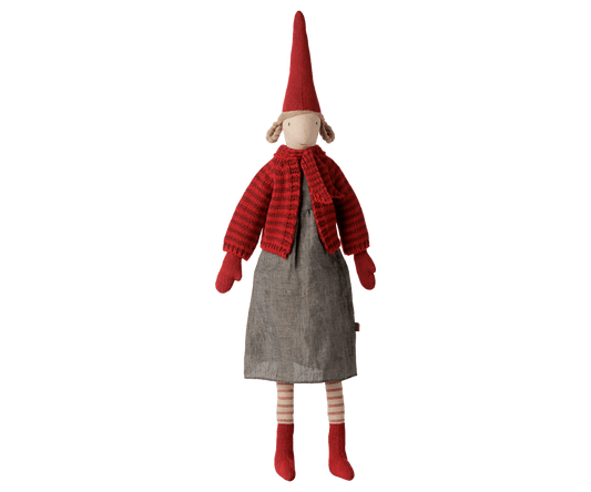 2026 Maileg Girl Pixy with Striped Knitted Cardigan | Size 4 - Knot and Spool