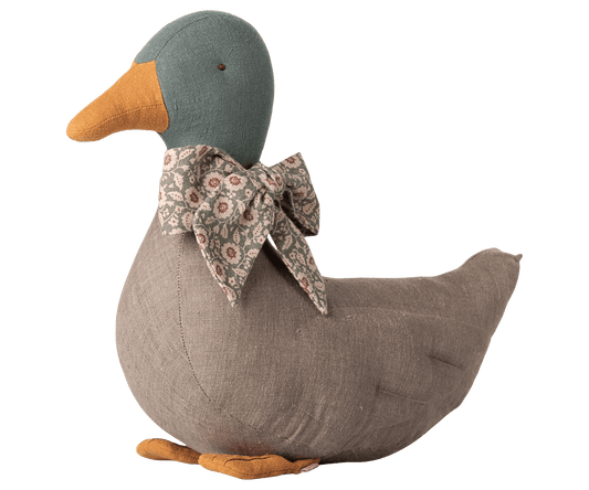 2026 Maileg Grey Duck with Bow - Knot and Spool