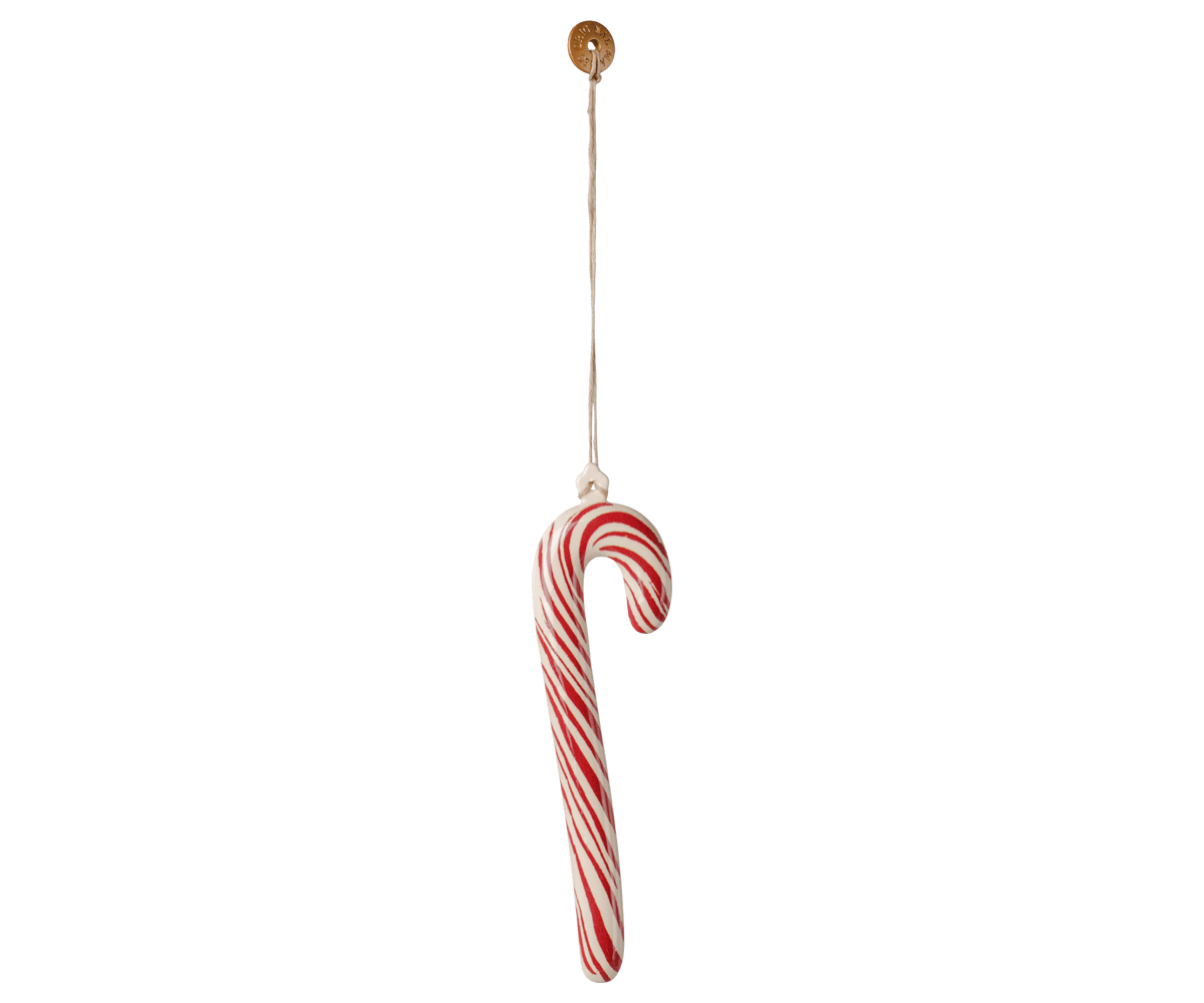 2026 Maileg Large Metal Sugar Cane Ornament - Stripe - Knot and Spool
