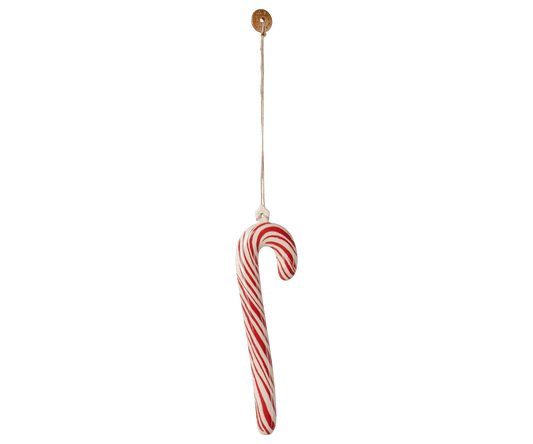 2026 Maileg Large Metal Sugar Cane Ornament - Stripe - Knot and Spool
