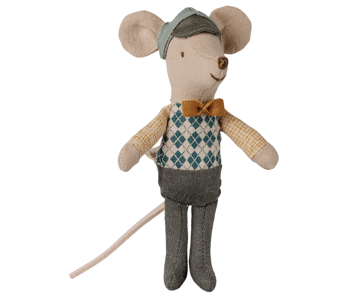 2026 Maileg Little Brother Driver Mouse - Knot and Spool