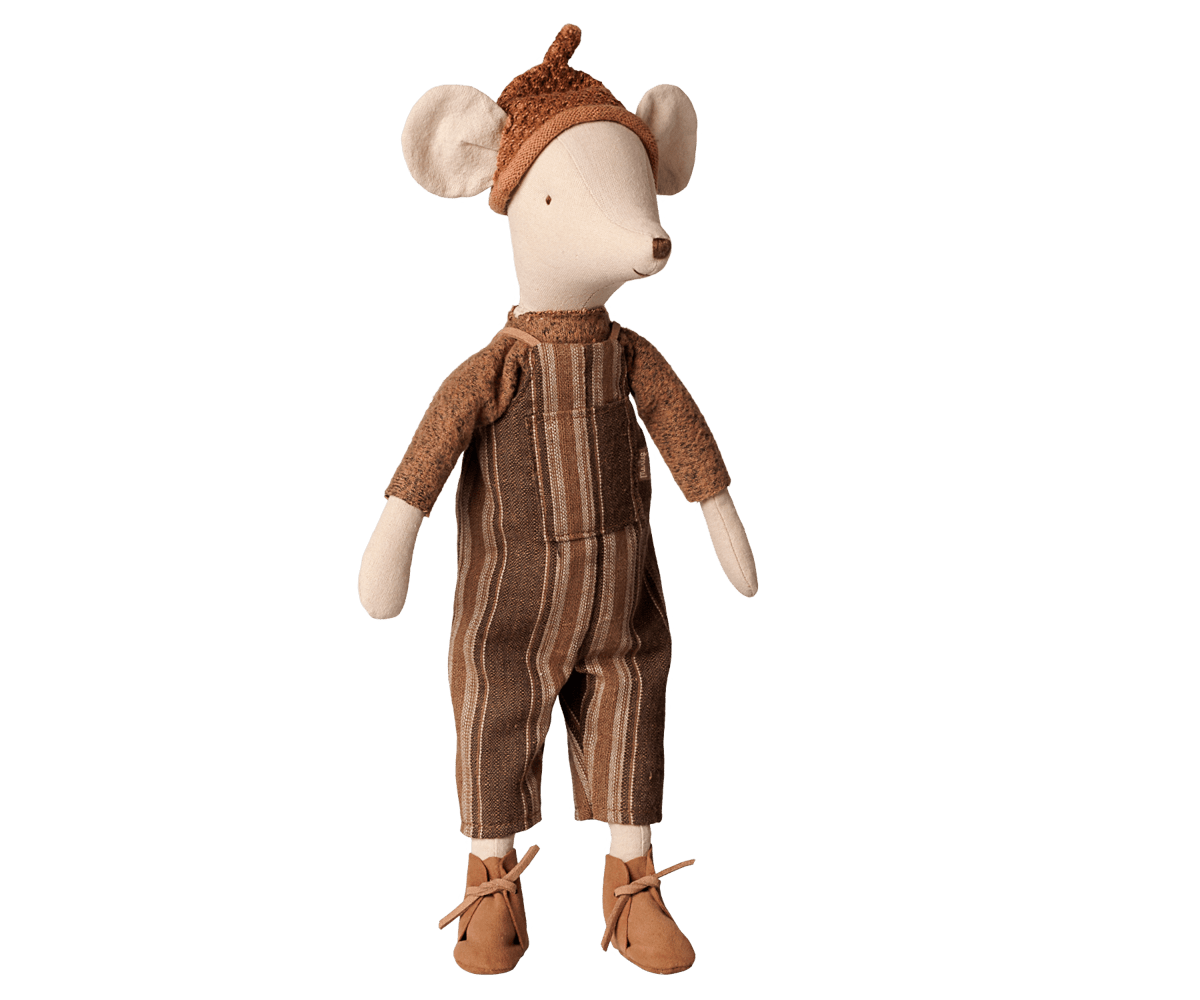 2026 Maileg Medium Mouse - Overall and sweater - Knot and Spool