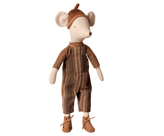 2026 Maileg Medium Mouse - Overall and sweater - Knot and Spool
