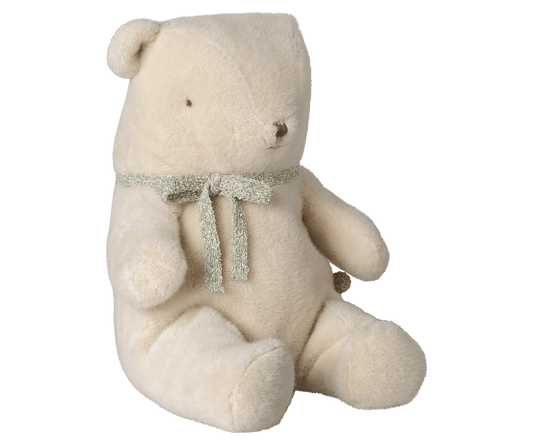 2026 Maileg Medium Off White Plush Teddy Bear - Knot and Spool
