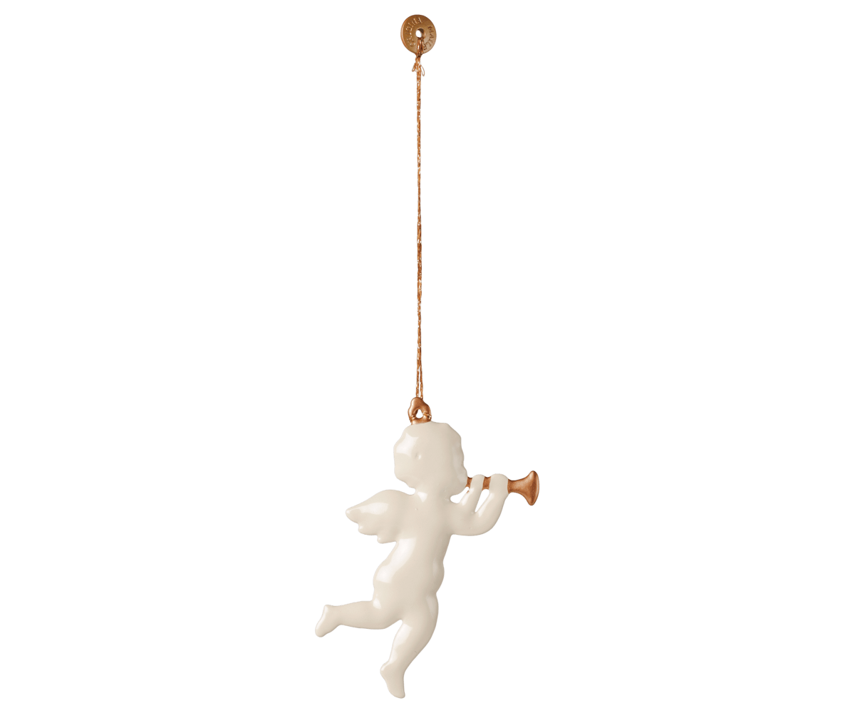 2026 Maileg Metal Angel Ornament - Trumpet - Knot and Spool