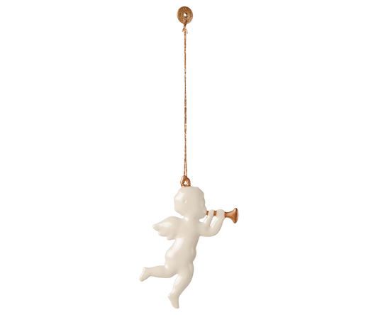 2026 Maileg Metal Angel Ornament - Trumpet - Knot and Spool