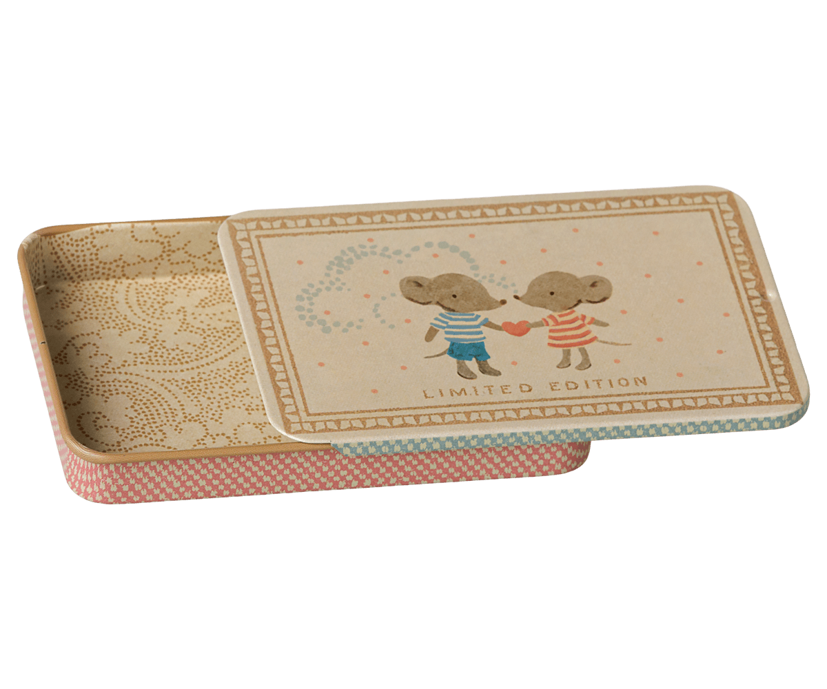 2026 Maileg Metal Box with Sliding Lid - Mice - Knot and Spool