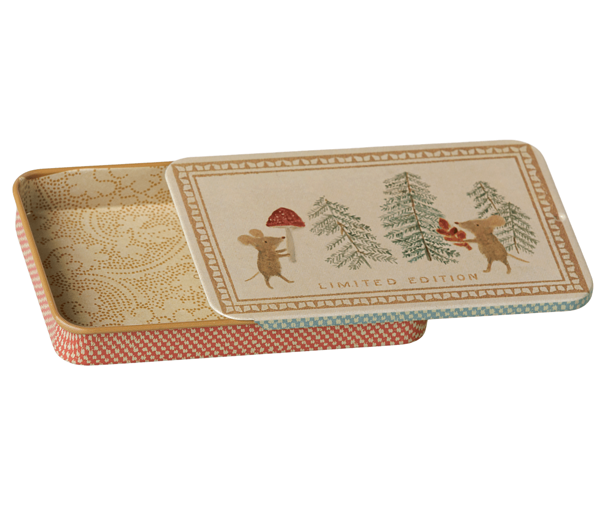 2026 Maileg Metal Christmas Mice Box with Sliding Lid - Knot and Spool