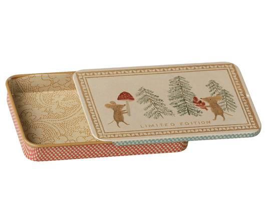 2026 Maileg Metal Christmas Mice Box with Sliding Lid - Knot and Spool