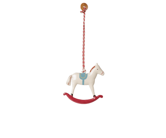 2026 Maileg Metal Rocking Horse Ornament - Red - Knot and Spool
