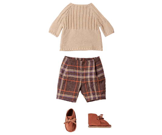 2026 Maileg Off White Pants & Knitted Sweater | Size 4 - Knot and Spool