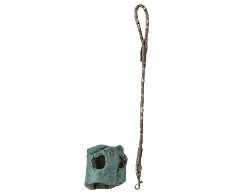 2026 Maileg Pet Supply Dark - Mint Harness And Leash - Knot and Spool