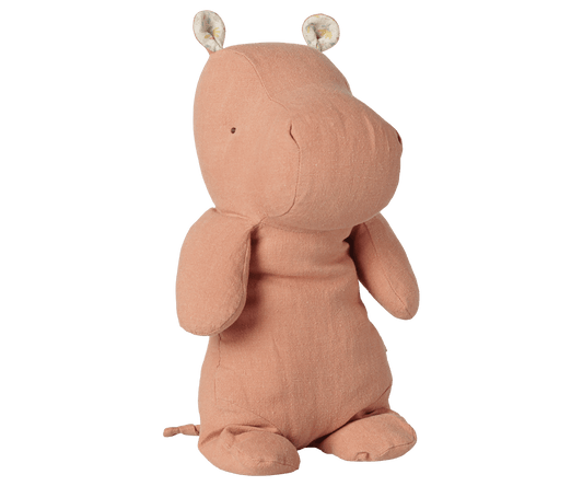 2026 Maileg Safari Friends Medium Dusty Coral Hippo - Knot and Spool