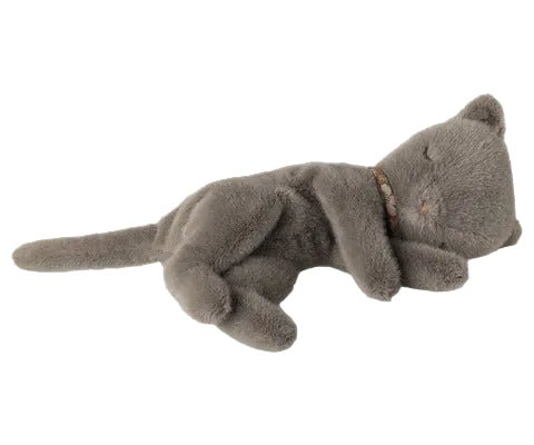 2026 Maileg Small Grey Plush Sleeping Kitten - Knot and Spool
