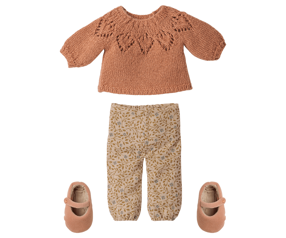 2026 Maileg Vintage Powder Pants & Knitted Sweater | Size 3 - Knot and Spool