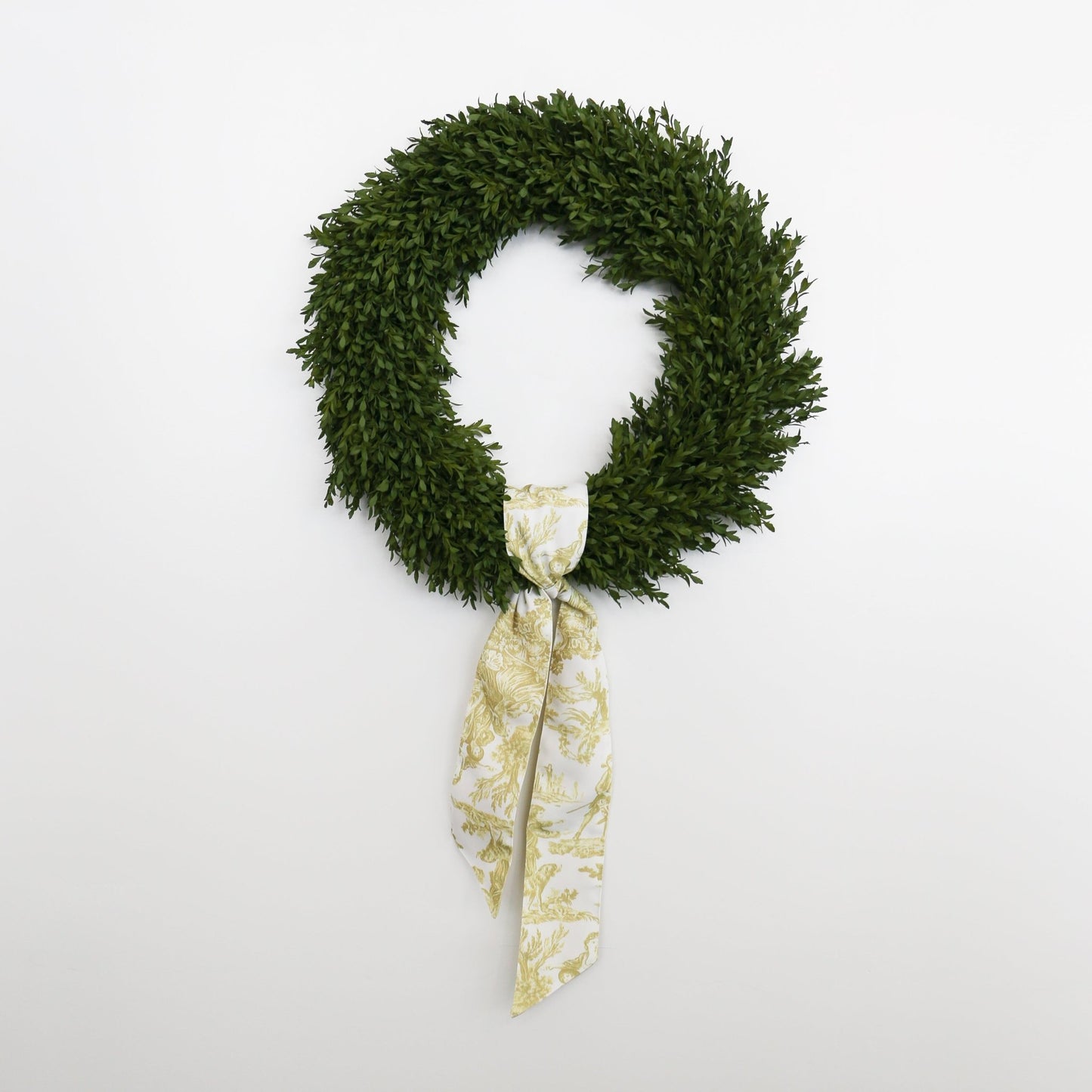 4" X 56" Canvas Lime and White Toile Sash - Knot and Spool