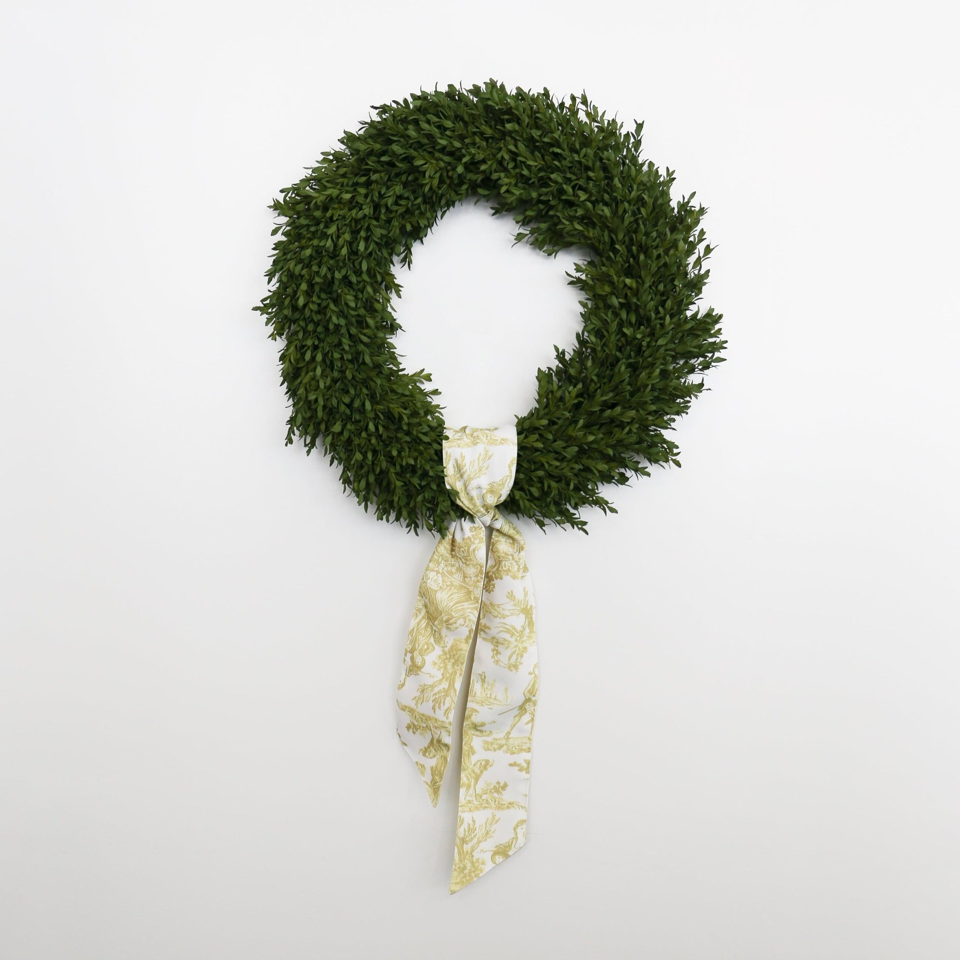 4" X 56" Canvas Lime and White Toile Sash - Knot and Spool