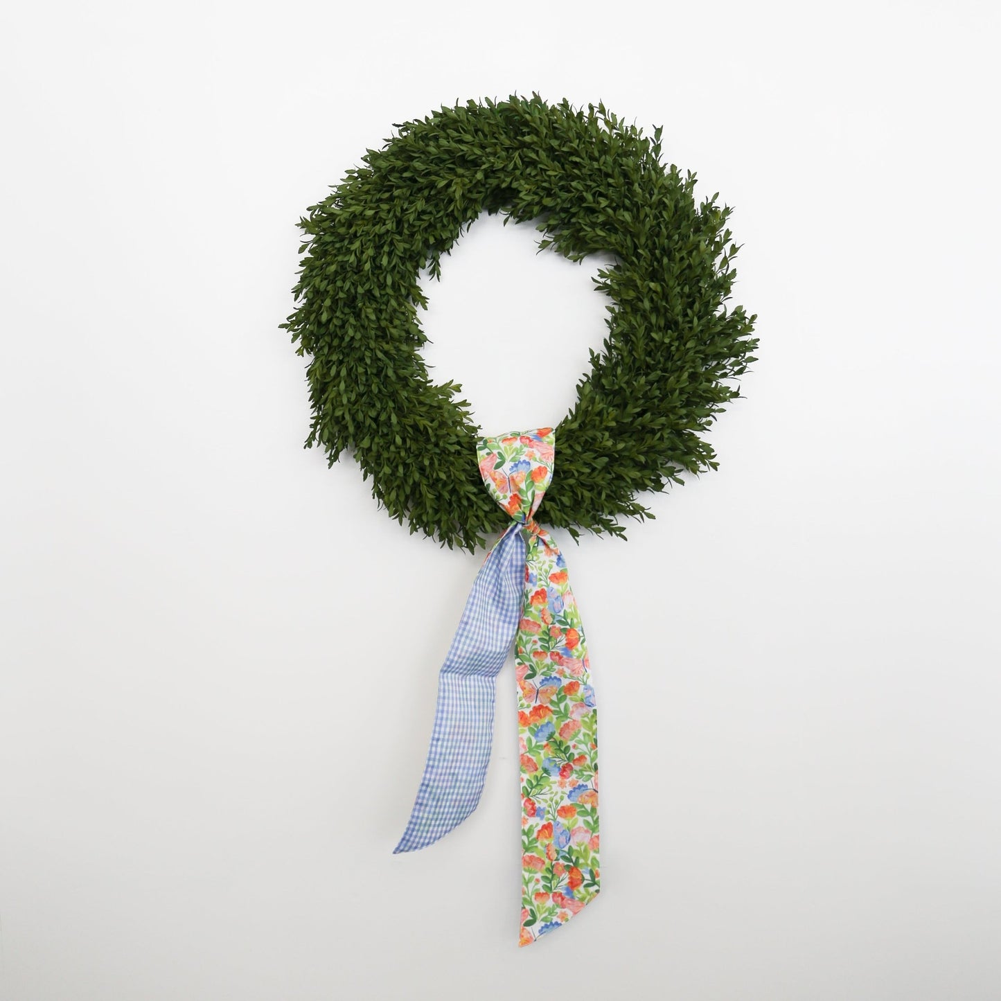 4" X 56" Poplin Green, Pink, Orange, and Blue Mix Spring Floral Sash - Knot and Spool
