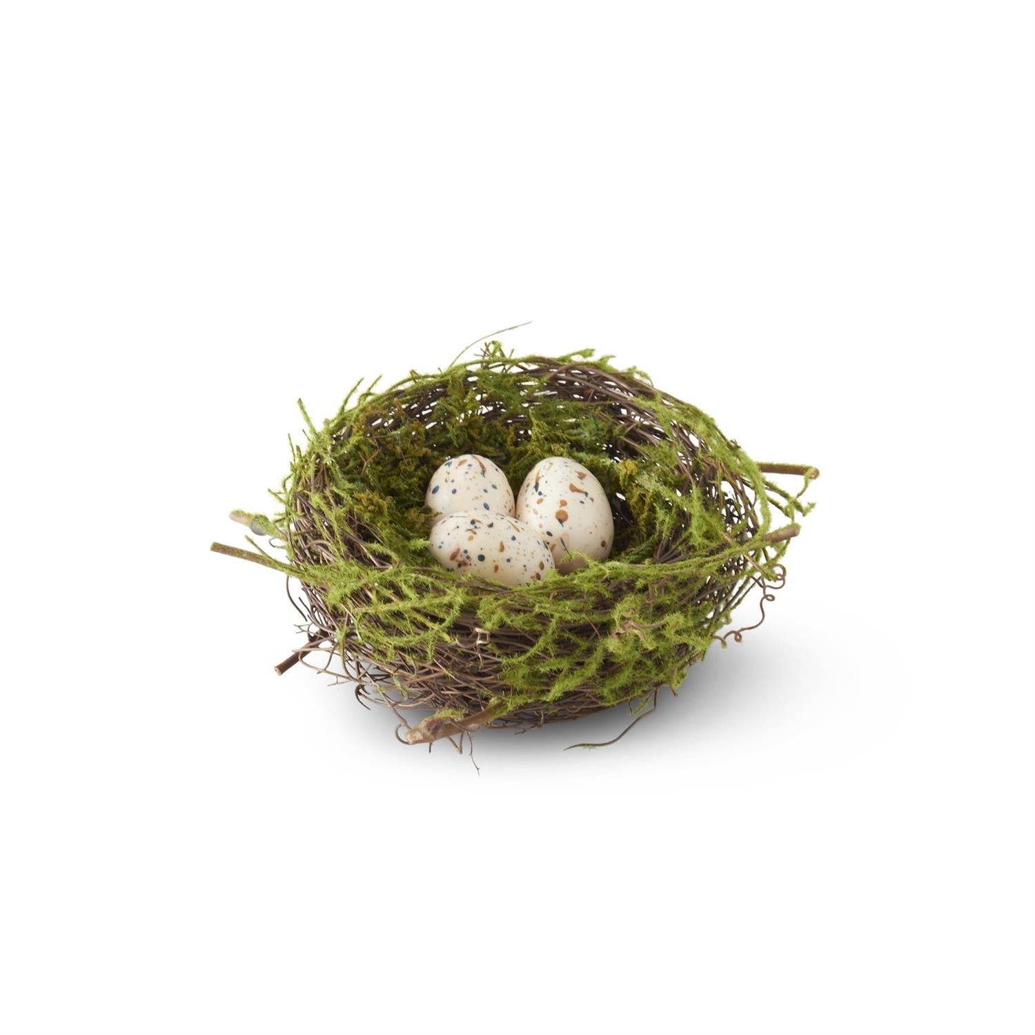 6 Inch Bird Nest with 3 Eggs - Knot and Spool