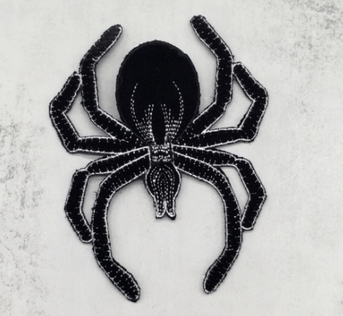 6" Velvet Spider Clip Ornament | Black - Knot and Spool