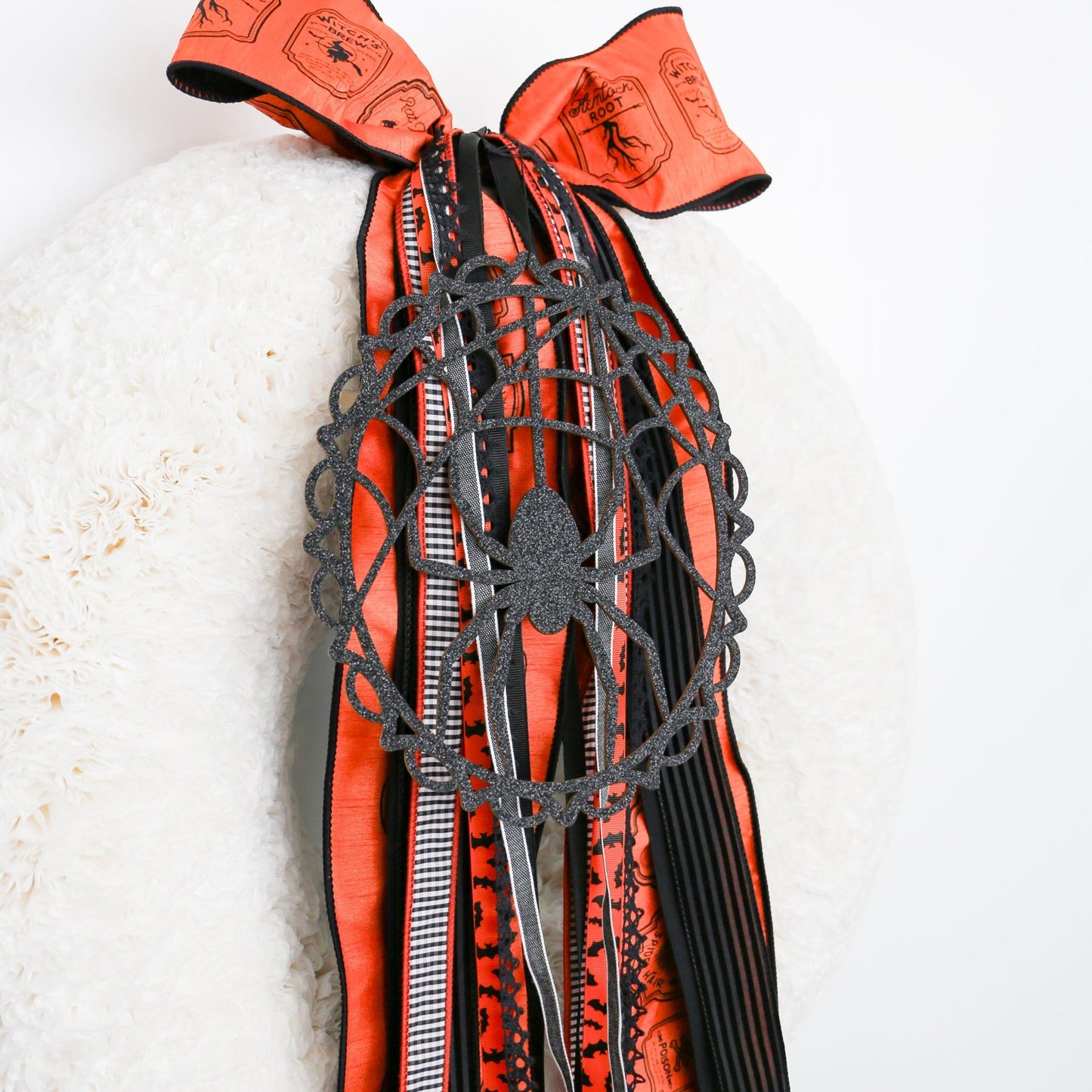 9.5" Spider Web Ornament Black - Knot and Spool