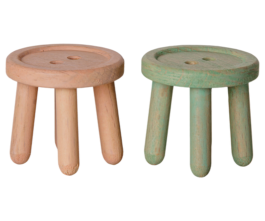 2026 Maileg Mouse Light Rose/Light Mint Stool Set