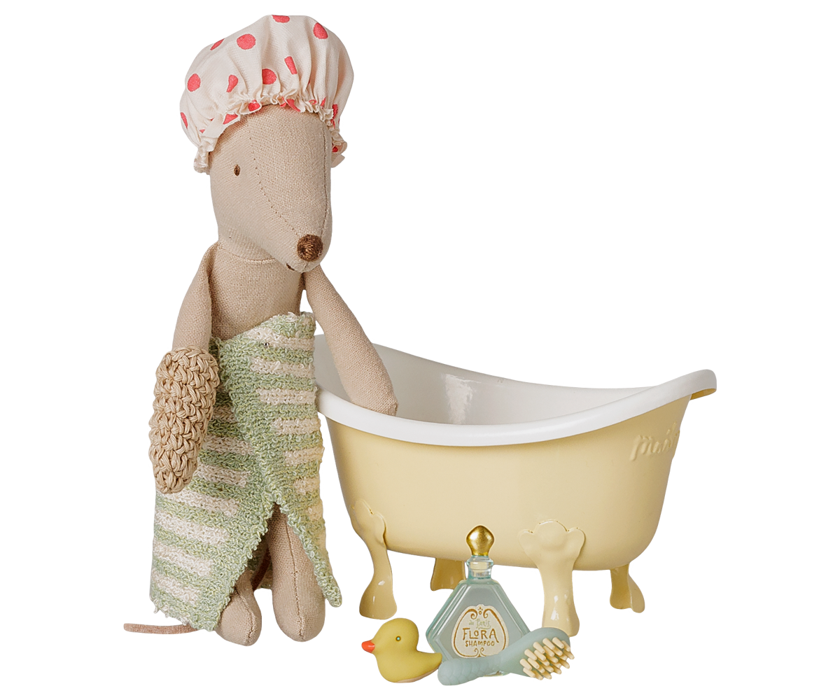 2026  Maileg Yellow Mouse Bathtub Set