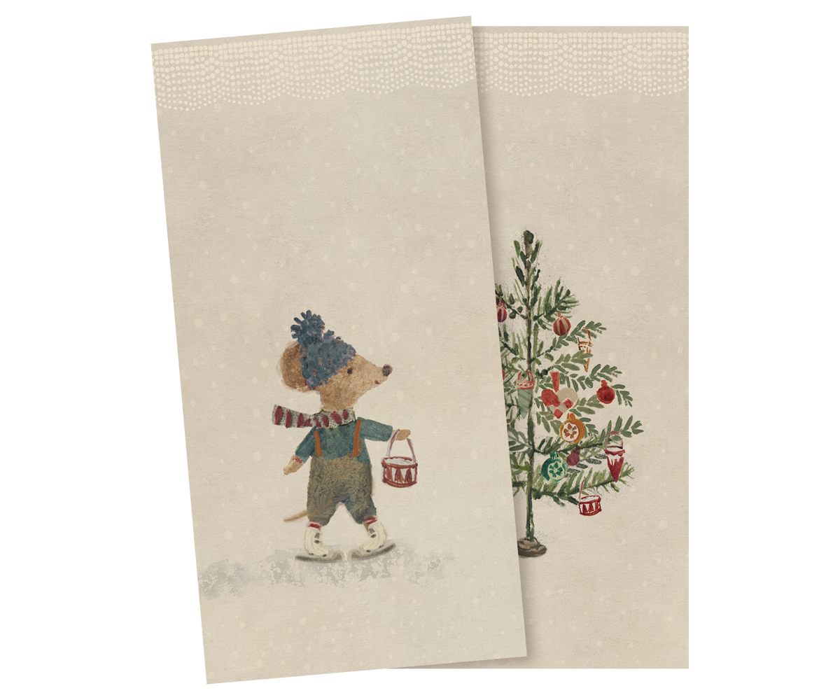 2026  Maileg Small Napkin - Christmas Mice