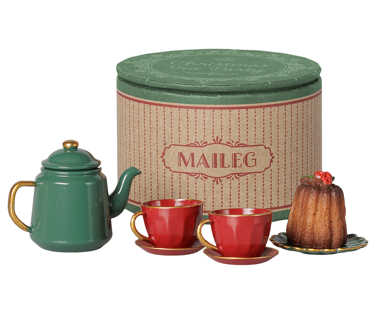 2026  Maileg Red/Green Mouse Christmas Tea Party
