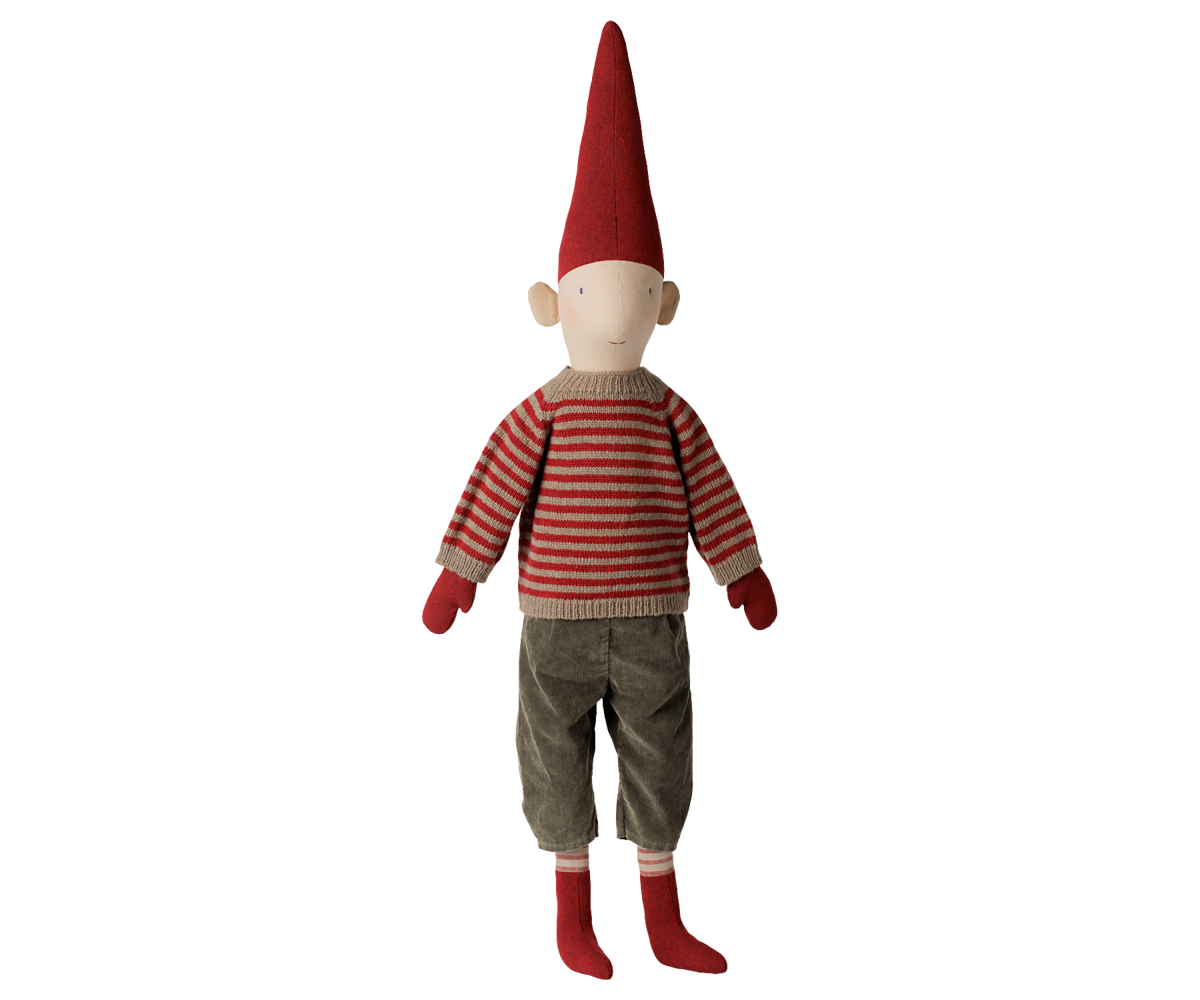 2026  Maileg Boy Pixy with Striped Knitted Sweater | Size 5