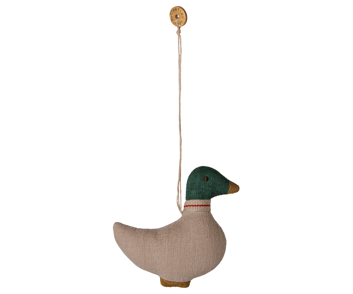 Maileg Fabric Green/Sand Duck Ornament