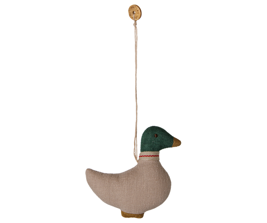 Maileg Fabric Green/Sand Duck Ornament