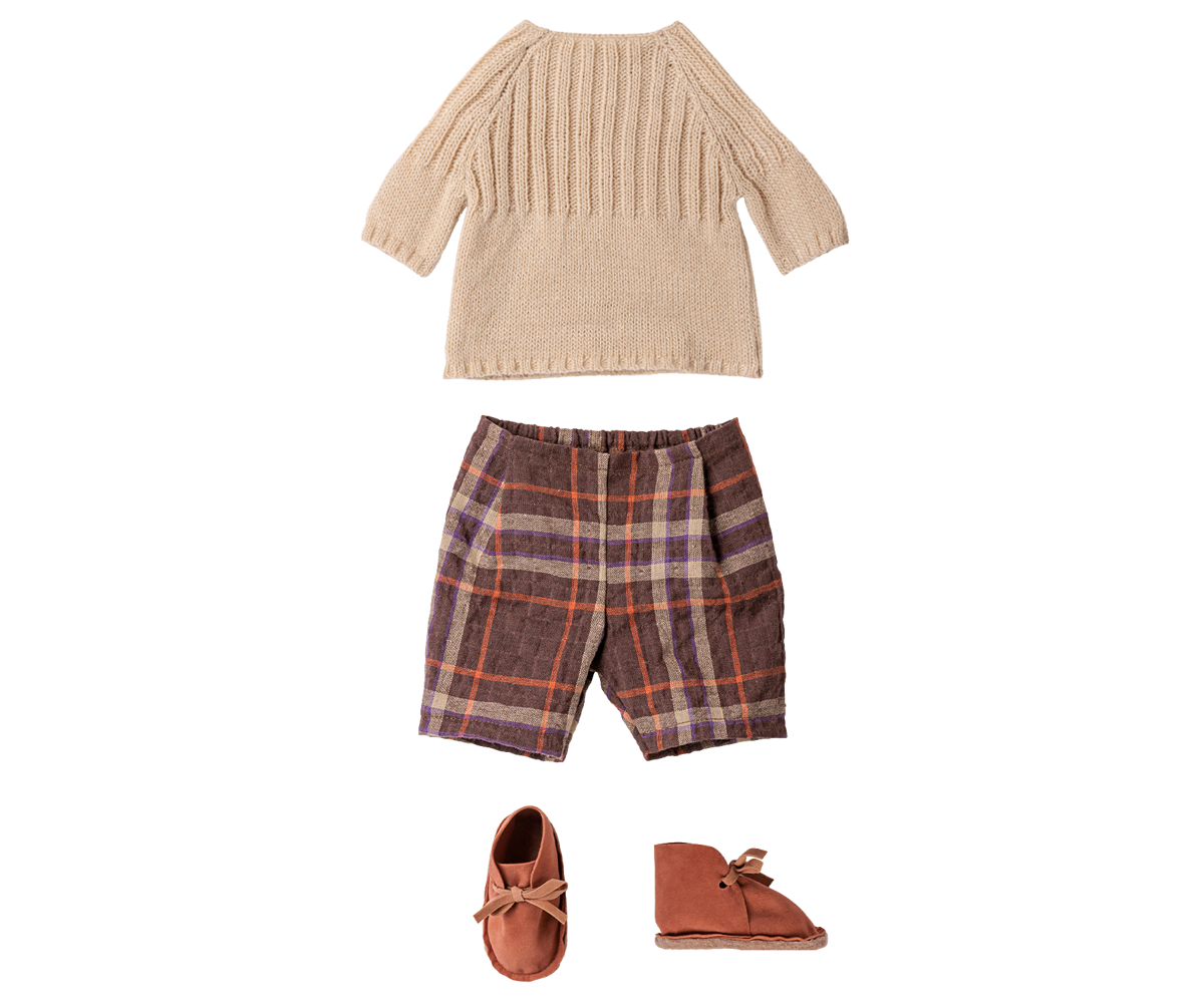 2026  Maileg Off White Pants & Knitted Sweater | Size 4