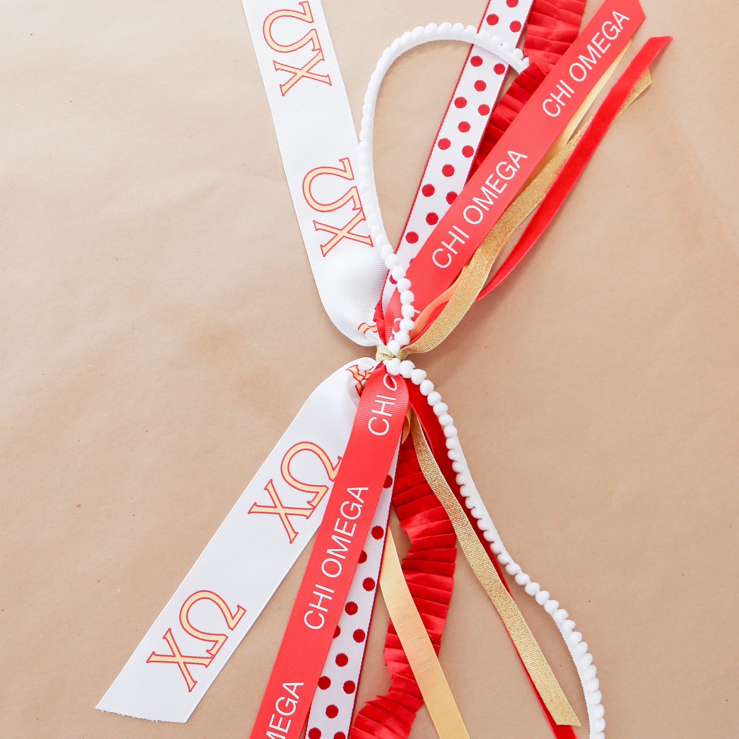 Chi Omega Ribbon Tassel