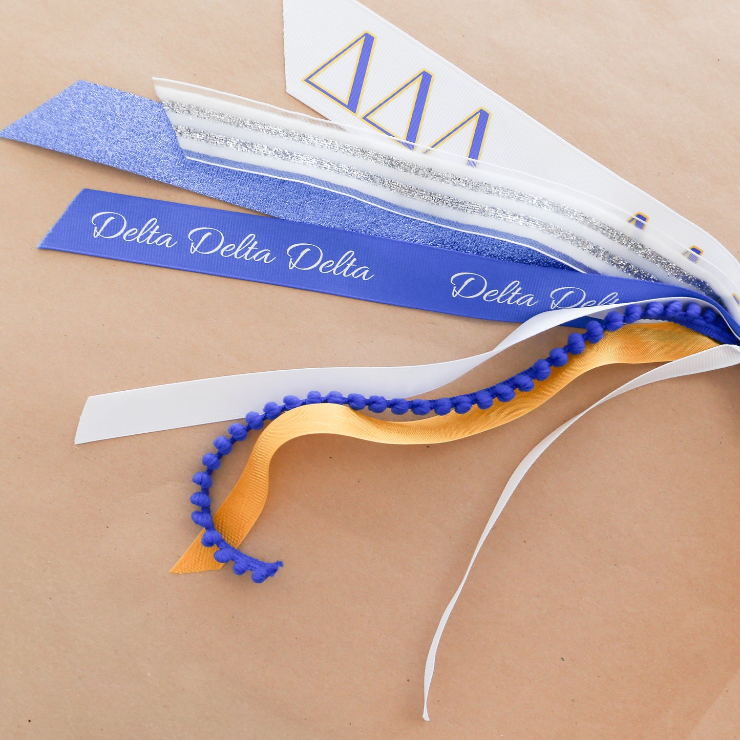 Delta Delta Delta Ribbon Tassel