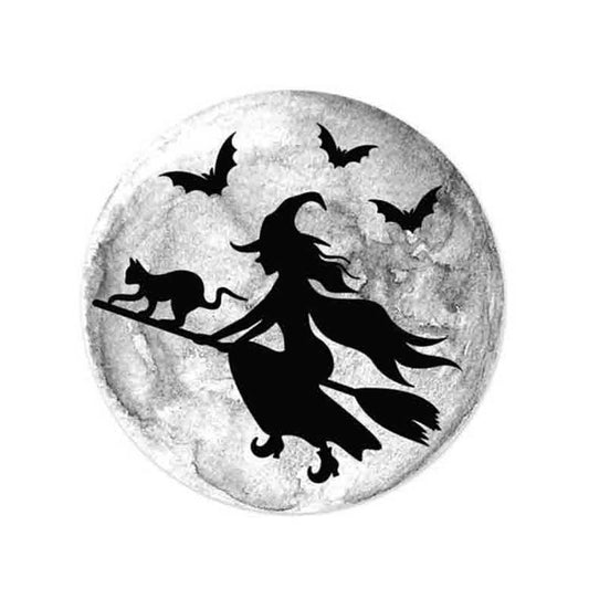 Eerie Flying Witch by the Moon Sign