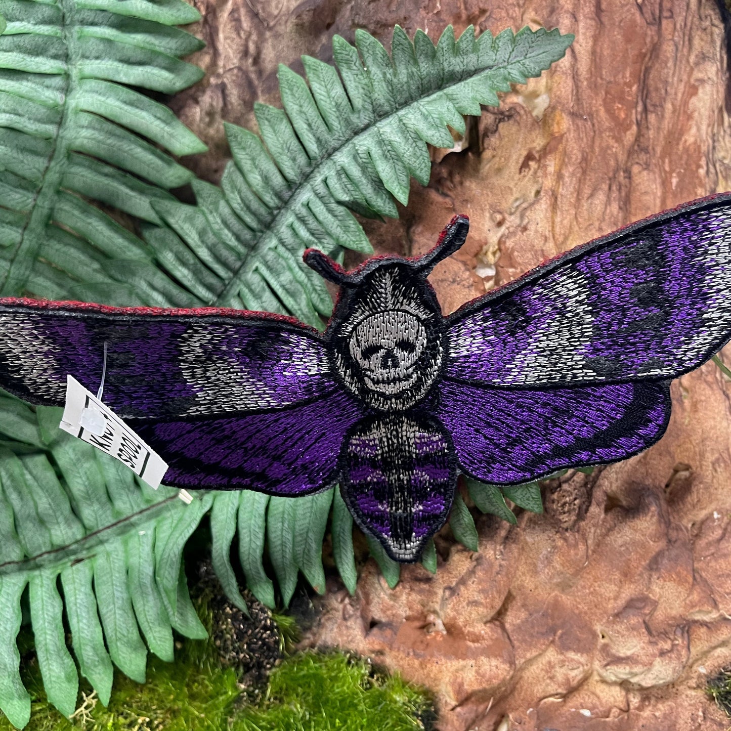 Purple and Black Moth Halloween Ornament